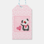 Happy Valentines Day Puppy Hearts Pink Cadeaulabel (Voorkant)