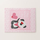 Happy Valentines Day Puppy Hearts Pink Legpuzzel (Horizontaal)