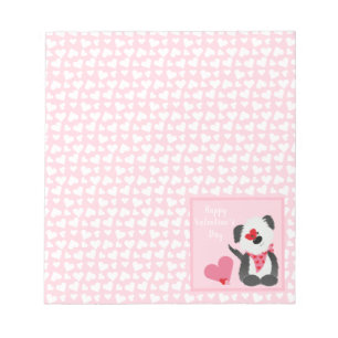 Happy Valentines Day Puppy Hearts Pink Notitieblok