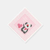 Happy Valentines Day Puppy Hearts Pink Servet (Hoek)
