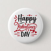 Happy valentine's day Quote Ronde Button 5,7 Cm (Voorkant)