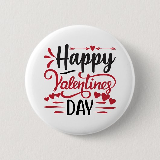 Happy valentine's day Quote Ronde Button 5,7 Cm (Voorkant)