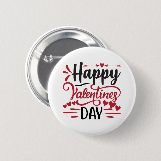 Happy valentine's day Quote Ronde Button 5,7 Cm (Voorkant /achterkant)