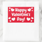 Happy Valentine's Day Rechthoekige Sticker (Tas)