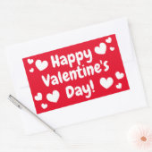 Happy Valentine's Day Rechthoekige Sticker (Envelop)