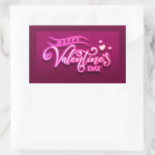Happy Valentines Day Rechthoekige Sticker (Tas)