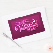 Happy Valentines Day Rechthoekige Sticker (Envelop)