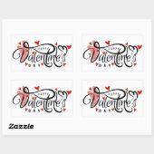 Happy Valentine's Day Rechthoekige Sticker (Vel)
