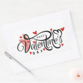 Happy Valentine's Day Rechthoekige Sticker (Envelop)
