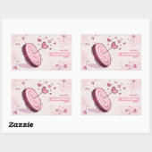 Happy Valentine's Day Rechthoekige Sticker (Vel)