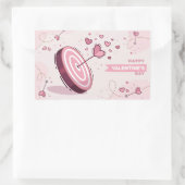 Happy Valentine's Day Rechthoekige Sticker (Tas)