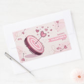 Happy Valentine's Day Rechthoekige Sticker (Envelop)