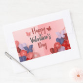 Happy Valentines Day Rechthoekige Sticker (Envelop)