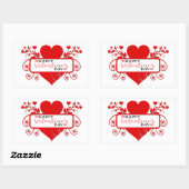 Happy Valentine's Day Rechthoekige Sticker (Vel)