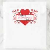 Happy Valentine's Day Rechthoekige Sticker (Tas)