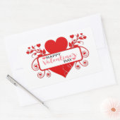 Happy Valentine's Day Rechthoekige Sticker (Envelop)