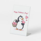 Happy Valentine's Day Reclamebord Met Voetstuk (Voorkant)