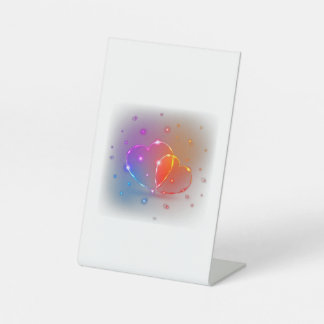 Happy Valentine's Day Reclamebord Met Voetstuk