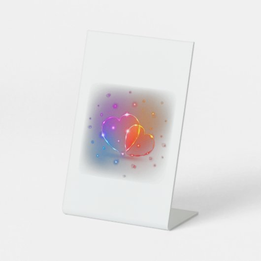 Happy Valentine's Day Reclamebord Met Voetstuk (Voorkant)