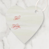 Happy Valentines Day Red Calligraphy Design  Bedankjes Labels (Achterkant)