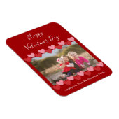 Happy Valentines Day Red Family Foto Magneet (Rechterzijde)