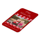 Happy Valentines Day Red Family Foto Magneet (Linkerzijde)