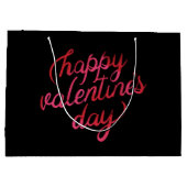 Happy Valentines Day Red Folie script romanc Groot Cadeauzakje (Achterkant)