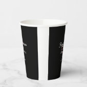 Happy Valentine's day red glitter heart black name Papieren Bekers (Links)