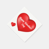 Happy Valentines Day Red hart Servet (Hoek)