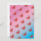 Happy Valentines Day Red Heart Pattern personalise (Achterkant)
