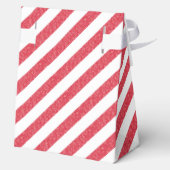 Happy Valentine's Day Red Hearts Chalk Stripes Bedankdoosjes (Achterkant)