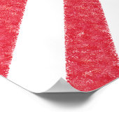 Happy Valentine's Day Red Hearts Chalk Stripes Poster (Hoek)