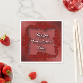 Happy Valentine's Day Red Hearts Napkins Servetten (Insitu)