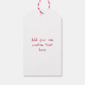 Happy Valentine's Day Red Lace Heart Cadeaulabel (Achterkant)