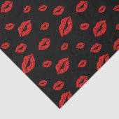 Happy Valentine's Day Red Lipstick Blot Kiss Tissuepapier (Detail)