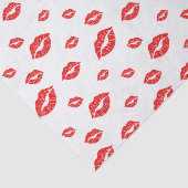 Happy Valentine's Day Red Lipstick Blot Kiss Tissuepapier (Detail)