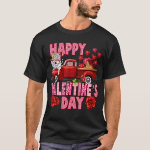 Happy Valentine's Day Red Truck Western Cute T-shirt