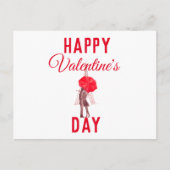 Happy Valentines Day Red umbrella Love koppel Briefkaart (Voorkant)