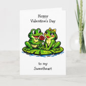 Happy Valentine's Day | Retro Frogs Kaart (Voorkant)