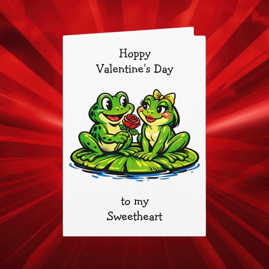 Happy Valentine's Day | Retro Frogs Kaart