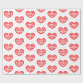 happy valentines day retro heart red white stylish cadeaupapier (Vlak)