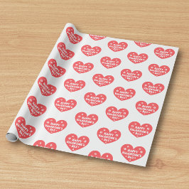 happy valentines day retro heart red white stylish cadeaupapier
