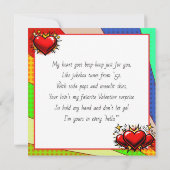 Happy Valentine's Day | Retro Pop Art Vintage Kaart (Achterkant)