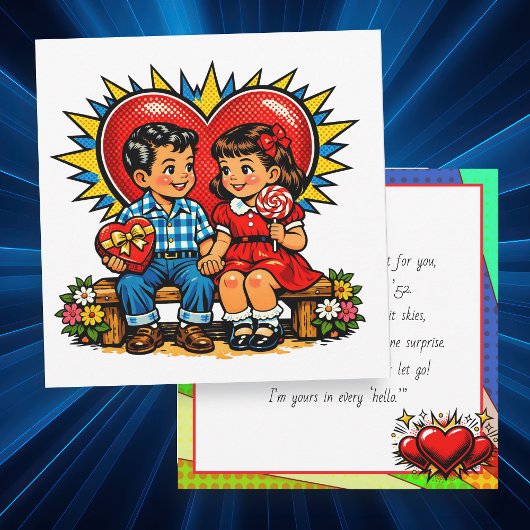 Happy Valentine's Day | Retro Pop Art Vintage Kaart