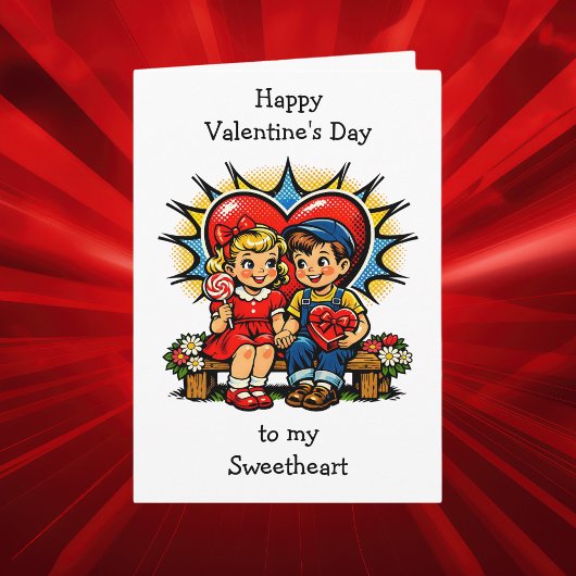 Happy Valentine's Day | Retro Pop Art Vintage Kaart
