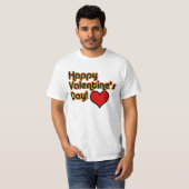 Happy Valentine's Day Retro Style T-shirt (Voorkant volledig)