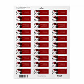 Happy Valentine's Day Return Address Labels Red (Full Sheet)