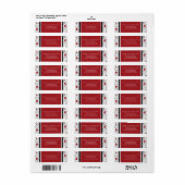 Happy Valentine's Day Return Address Labels Red (Full Sheet)
