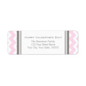 Happy Valentine's Day Return Address Labels roze (Voorkant)