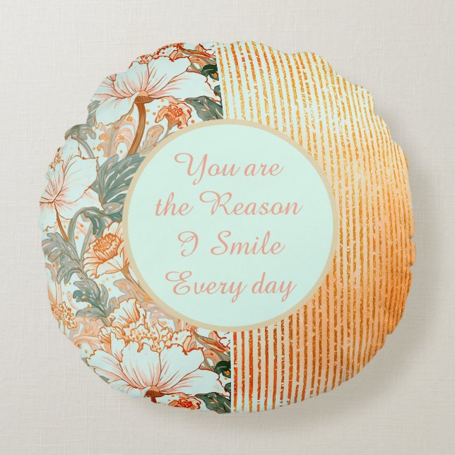 Happy Valentine's Day,Romantic,You are the Reason Rond Kussen (Voorkant)